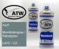 Preview: Audi, Mondsteingrau / Kieselgrau, LA7C / C2: 400ml Sprühdose + 400ml Klarlack - Set, von ATW Autoteile West.